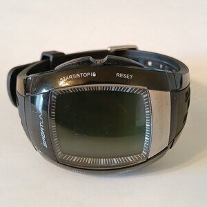 Sportline 1036 Black Heart Rate Monitor Alarm Chronograph Watch Water Resistant